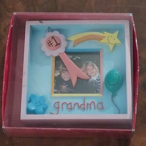 russ berrie skribbles shadowbox picture frame grandma 1 handpainted 37571 nib